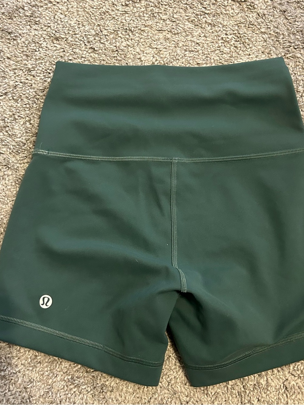 lululemon athletica High-Rise Deep Green Athletic Shorts - Picture 2 of 2